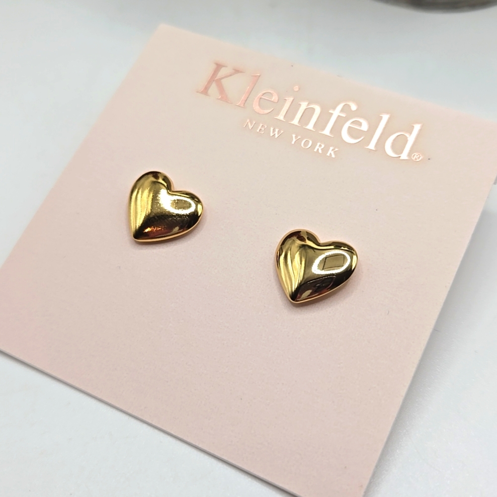 Kleinfeld Gold Heart Stud Earrings